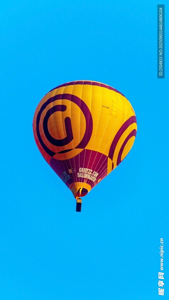 空中的多彩熱氣球