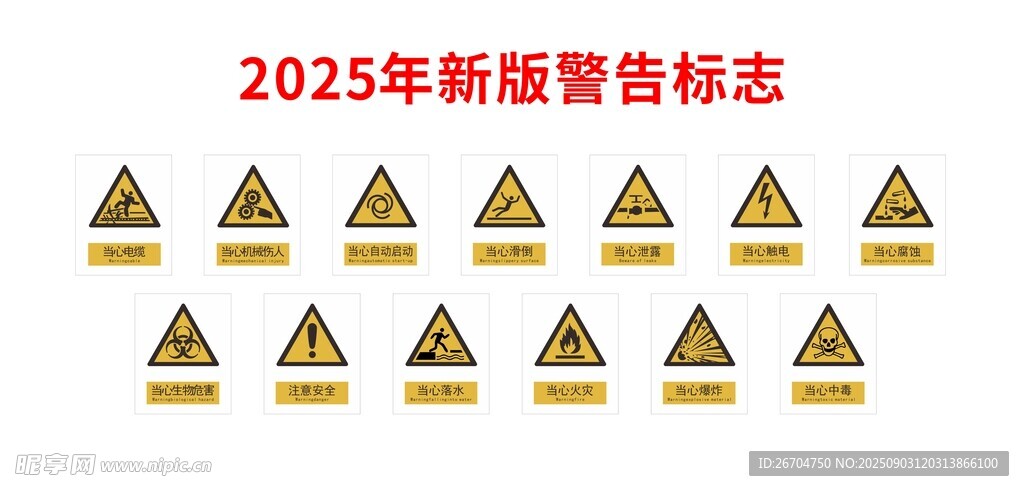 2025年新版警告標(biāo)識
