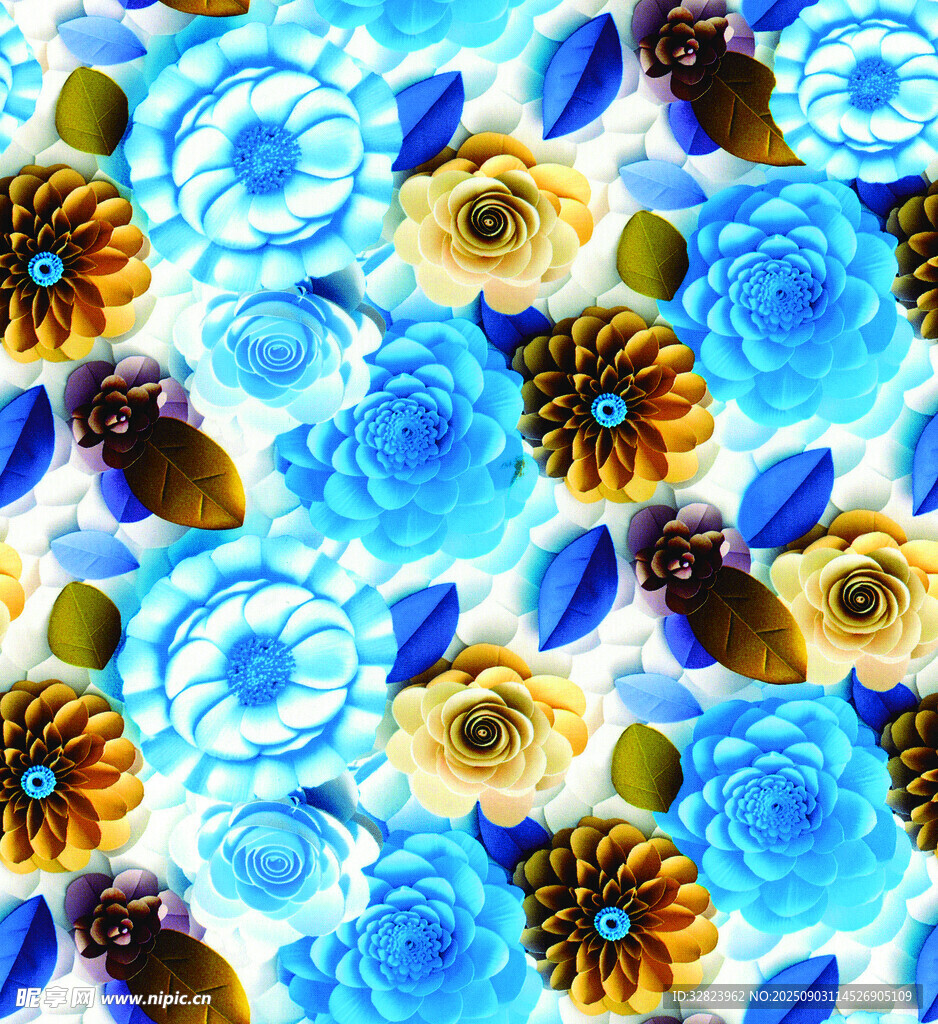 3D花卉圖案