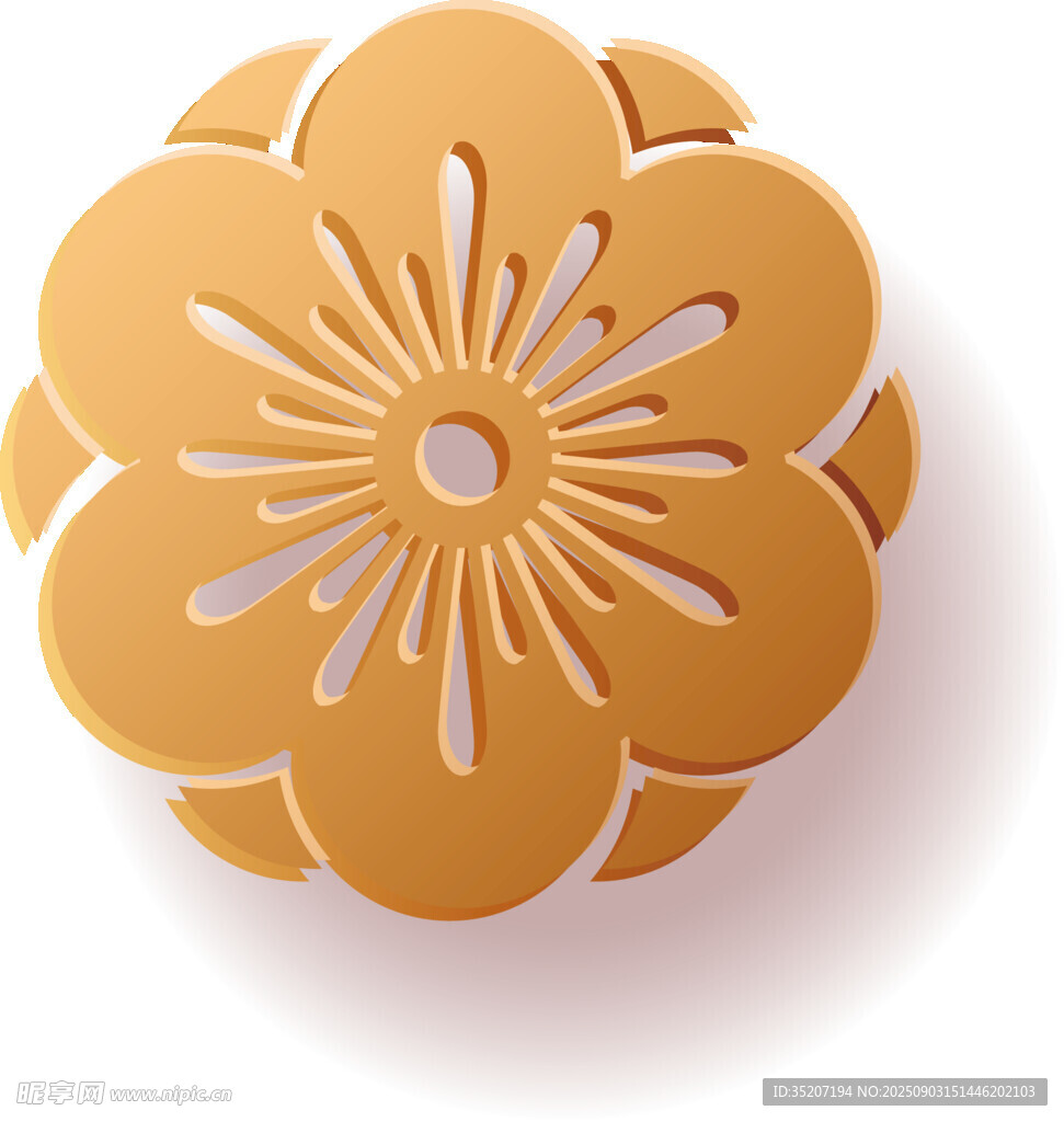 金色花朵形狀精美飾品