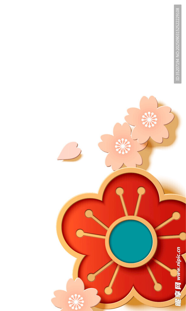中式花朵裝飾 