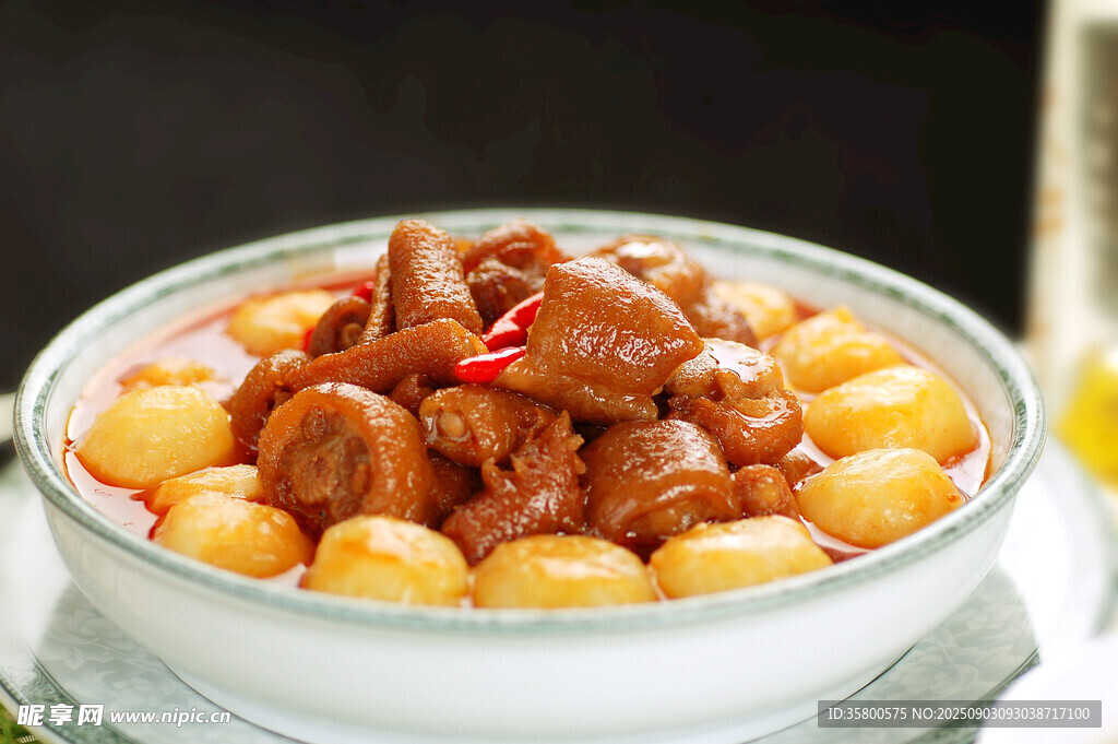 土豆燒雞塊美食特寫