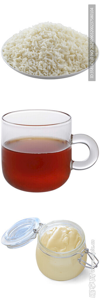 茶飲與食材組合展示