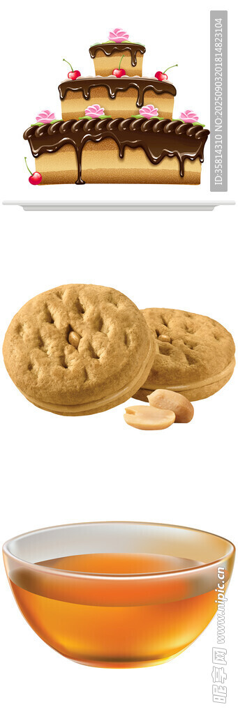 美味糕點(diǎn)餅干與蜂蜜