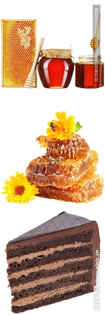 美味糕點與蜂蜜組合