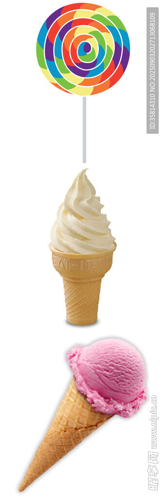 多彩棒棒糖與美味冰淇淋