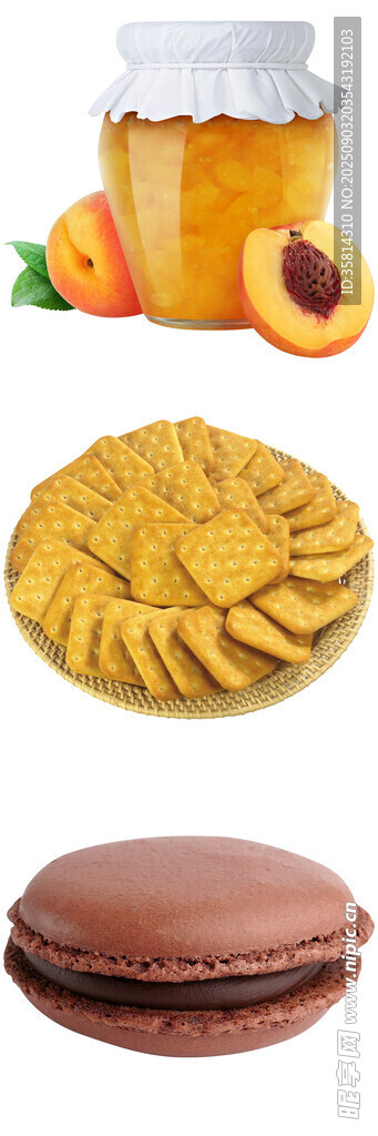 美味糕點與果醬組合