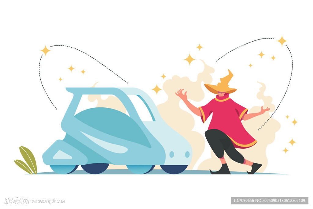女子駕車釣魚歡樂場景