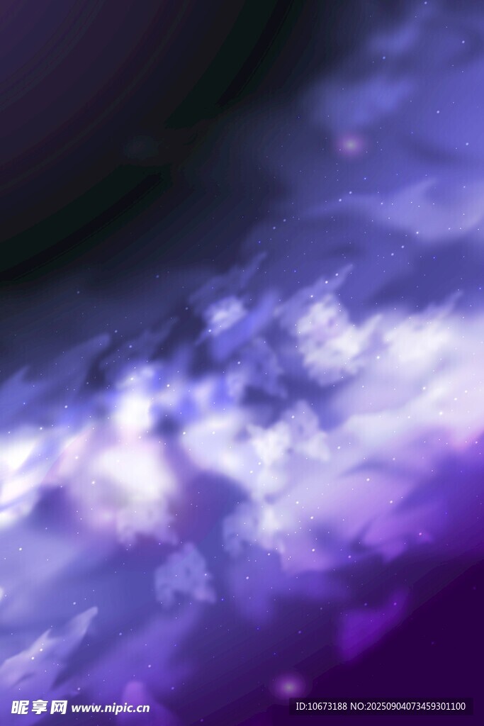 夢幻紫色光影效果畫面
