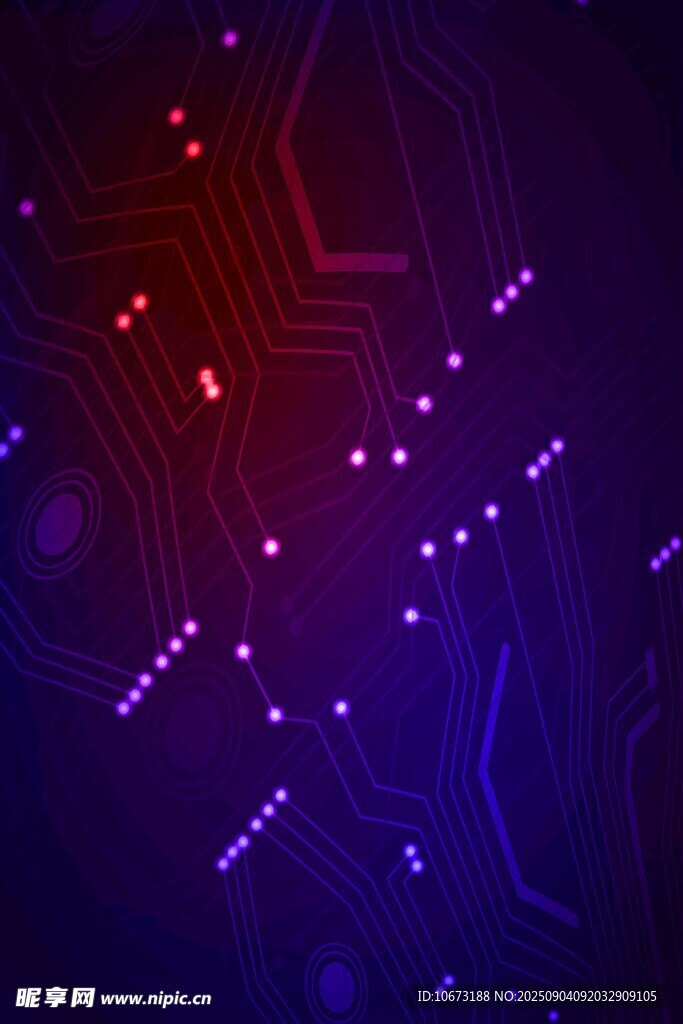 炫彩科技感電路燈光背景