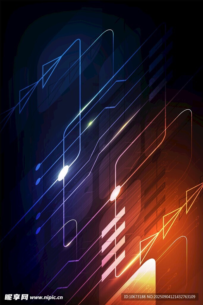 科技感線條光影背景圖