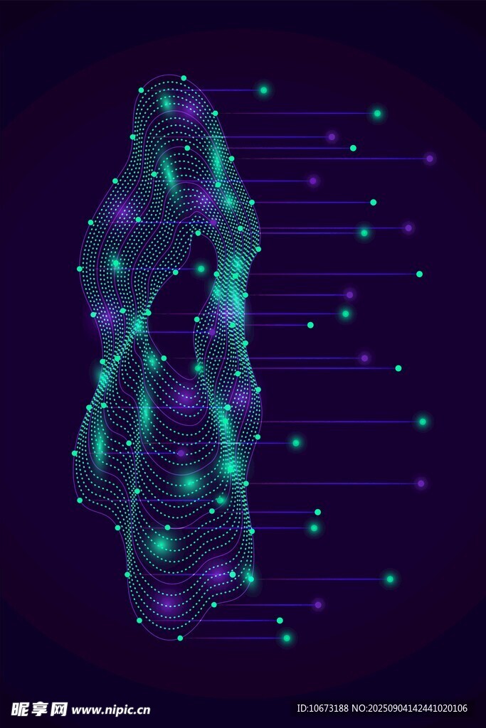 抽象星空粒子構(gòu)成的神秘圖形