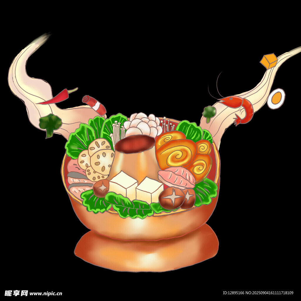 美味火鍋食材豐富誘人