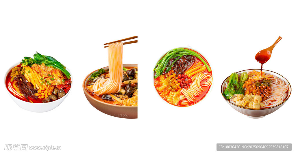 螺螄粉多樣美味面食免摳圖png