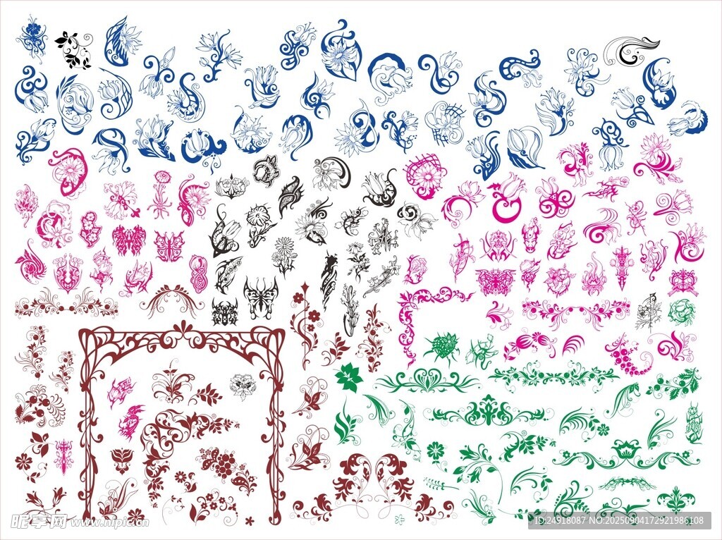 花藤 邊框 花紋 花邊
