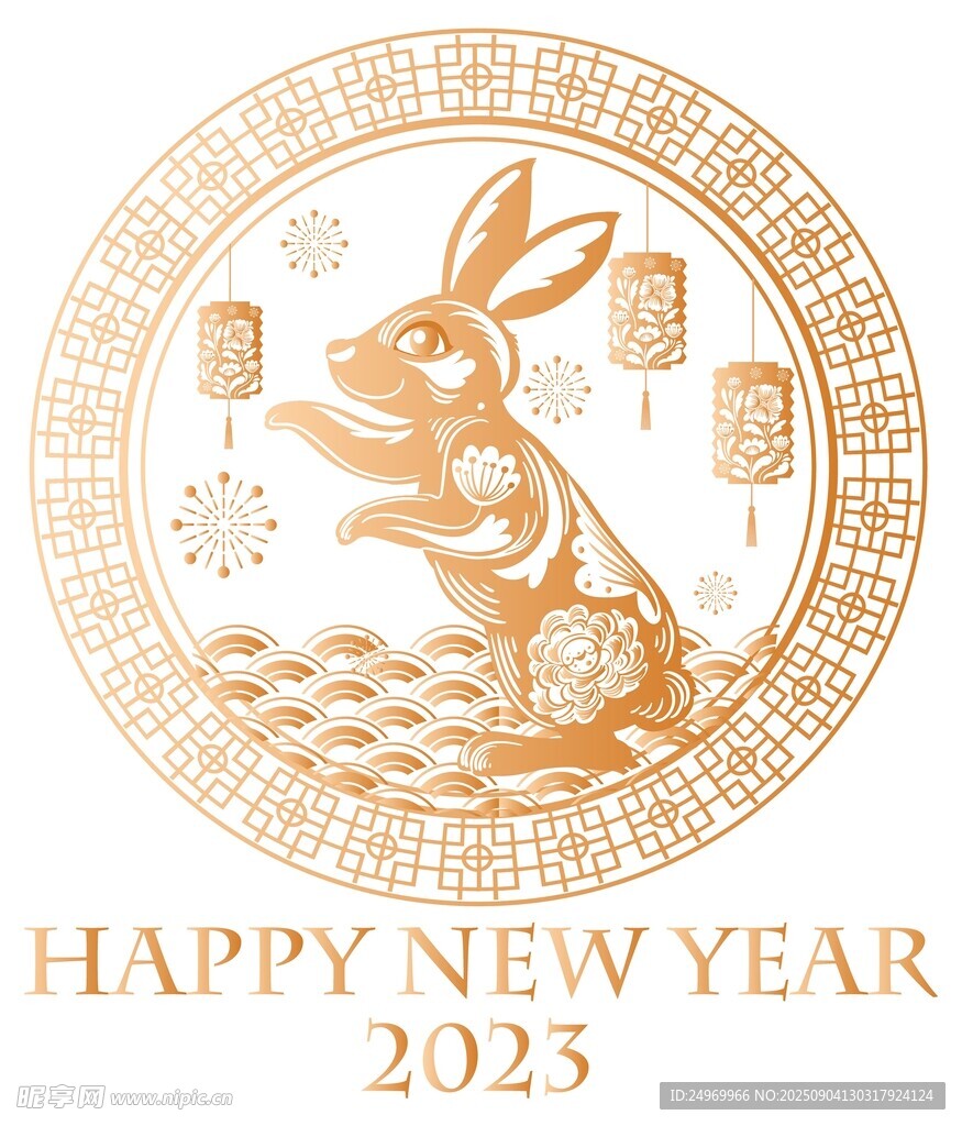 2023兔年新年賀圖