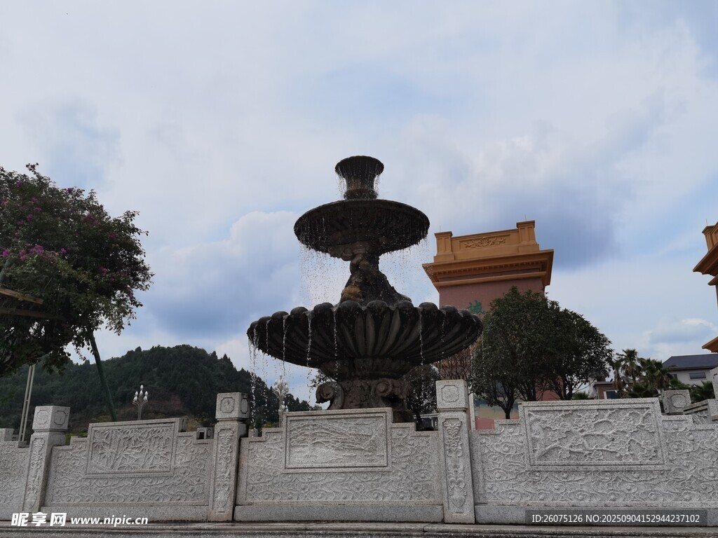 古典噴泉建筑景觀
