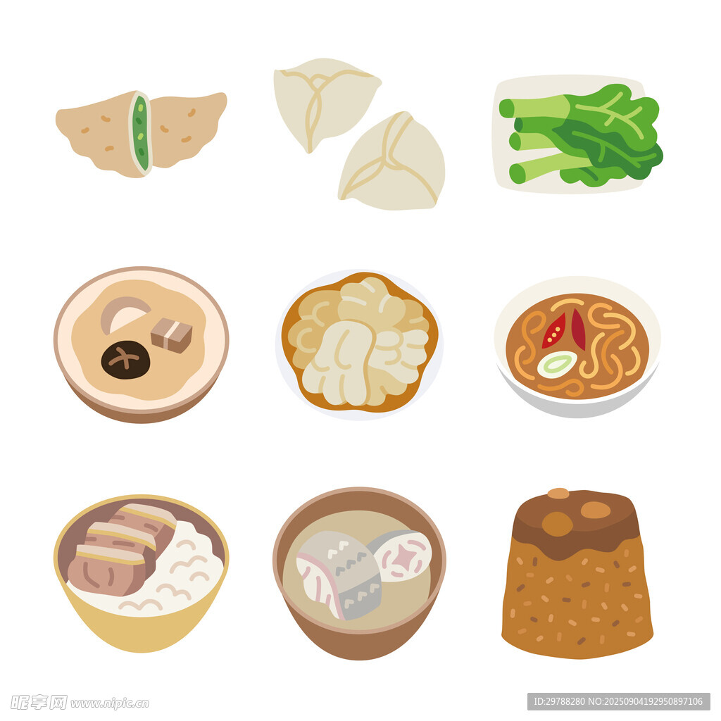 中式美食插圖