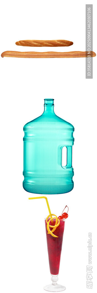 藍(lán)色大水壺與飲品組合