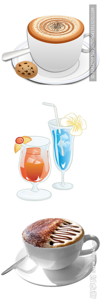 多樣美味飲品與甜點(diǎn)組合