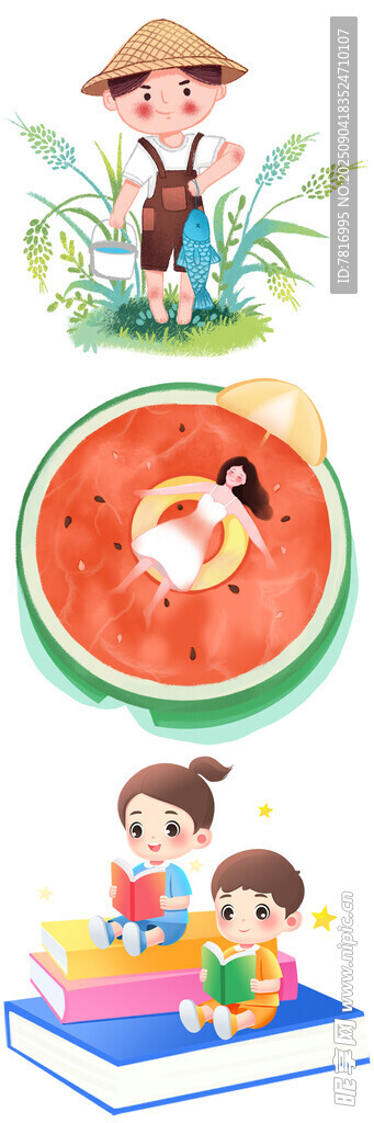夏日童趣西瓜與閱讀時(shí)光