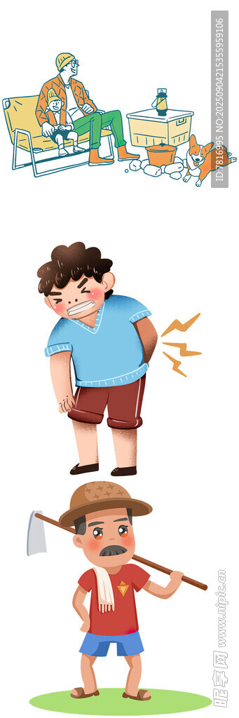 農(nóng)民勞作場(chǎng)景辛勤耕耘