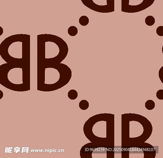 棕色 雙B 