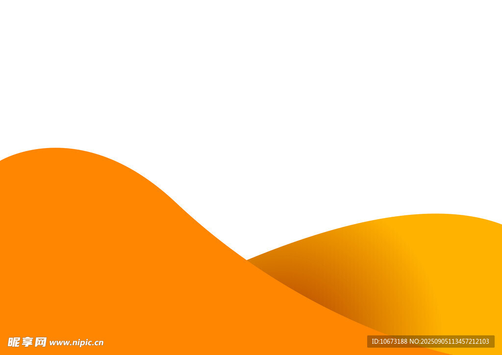 橙黃漸變波浪形圖案