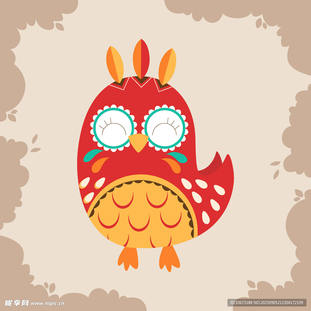 卡通貓頭鷹插畫