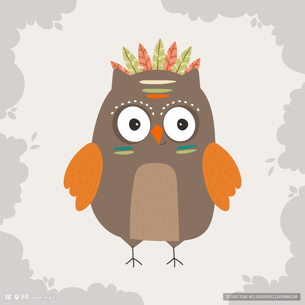 卡通貓頭鷹插畫(huà)