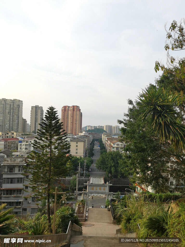 城市間綠意盎然的步道