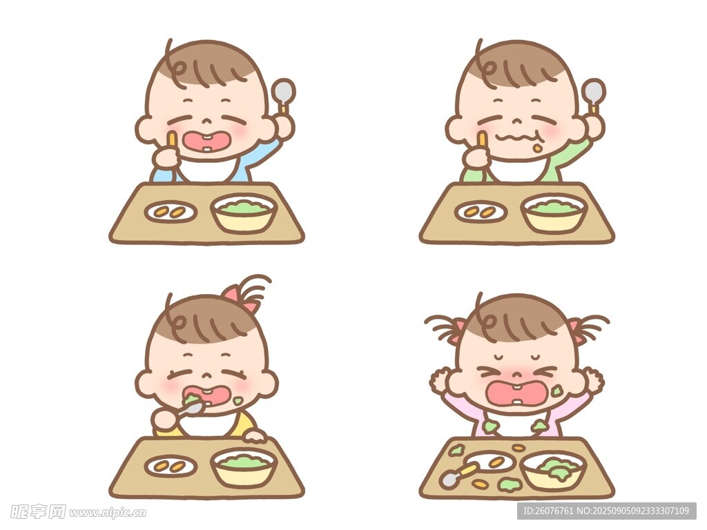 寶寶用餐的可愛瞬間