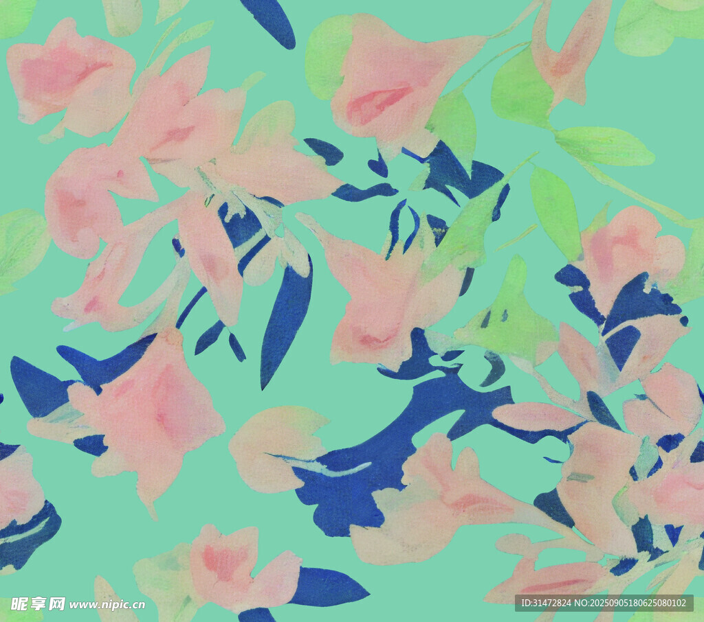抽象多彩花卉圖案背景