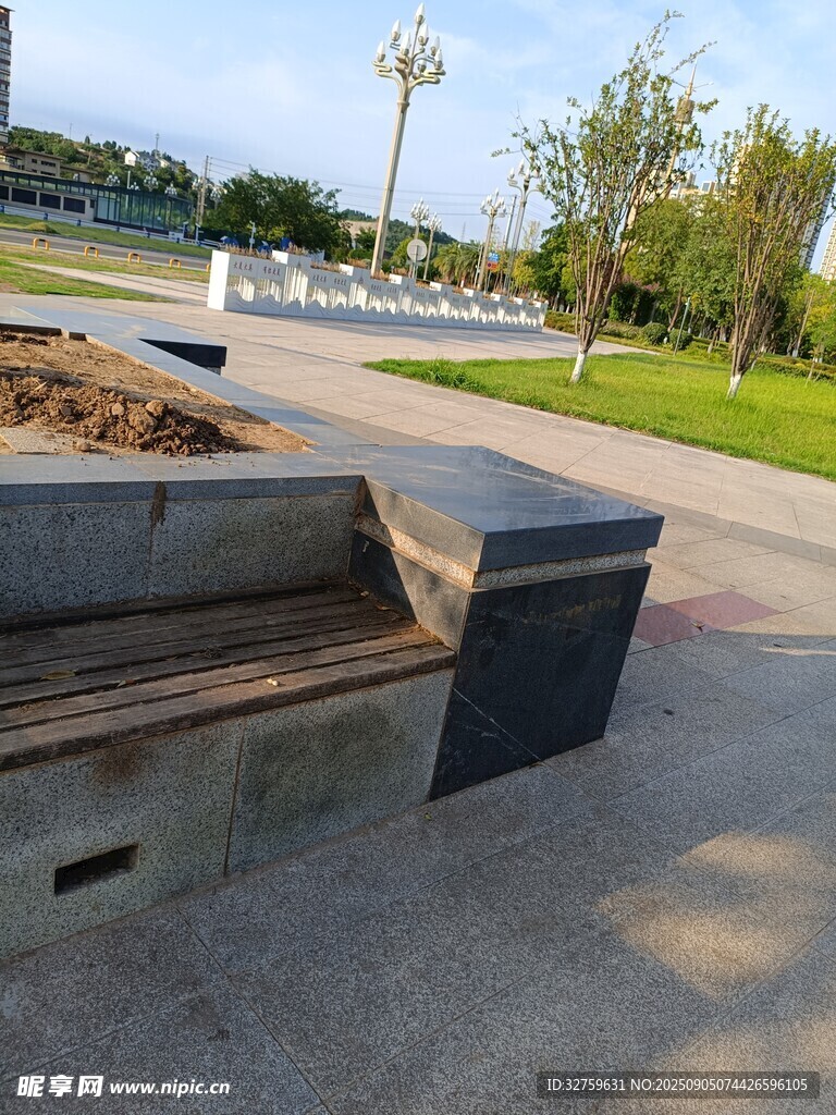 戶外休閑長椅景觀