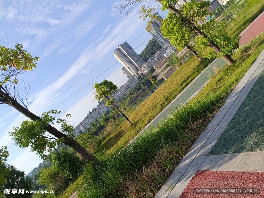 城市中的清新綠化景觀