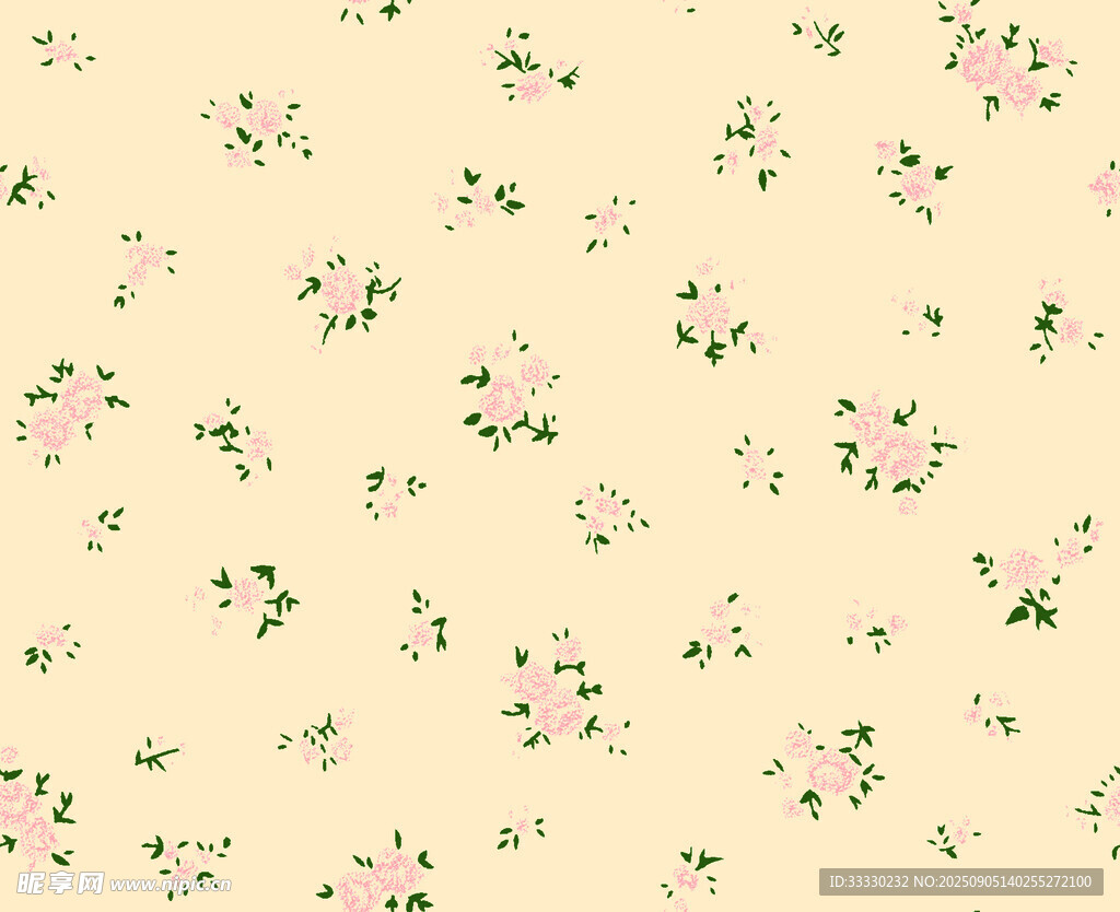 淡雅碎花圖案背景