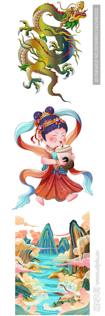 傳統(tǒng)神話角色插畫