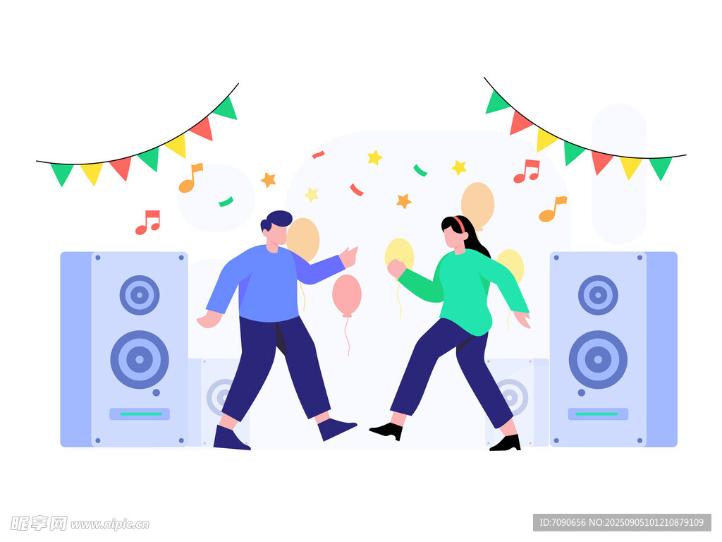 兩人歡快跳舞慶祝場景