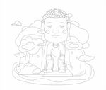 樂山大佛線描圖
