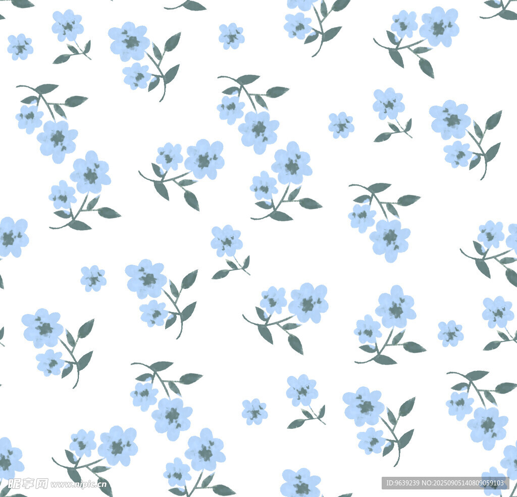 藍(lán)花 綠葉