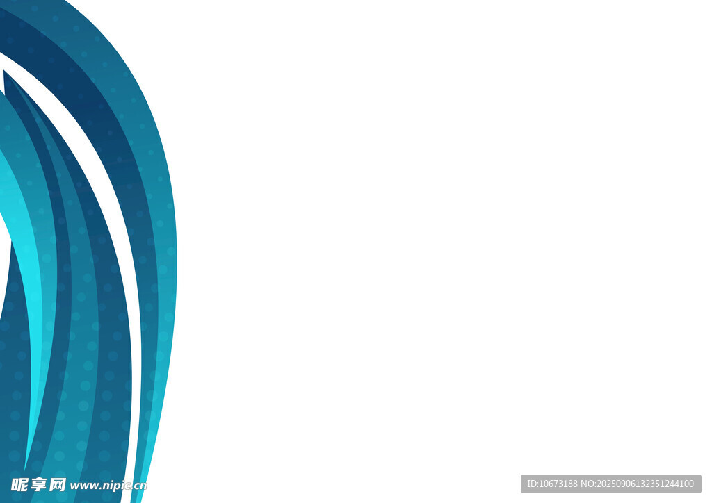 藍色飄逸線條圖案