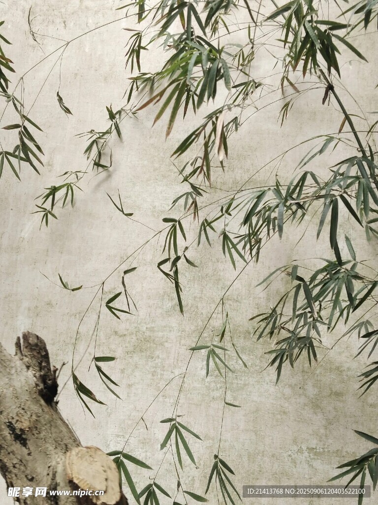 水墨竹葉圖