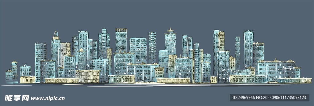 現(xiàn)代都市天際線景觀