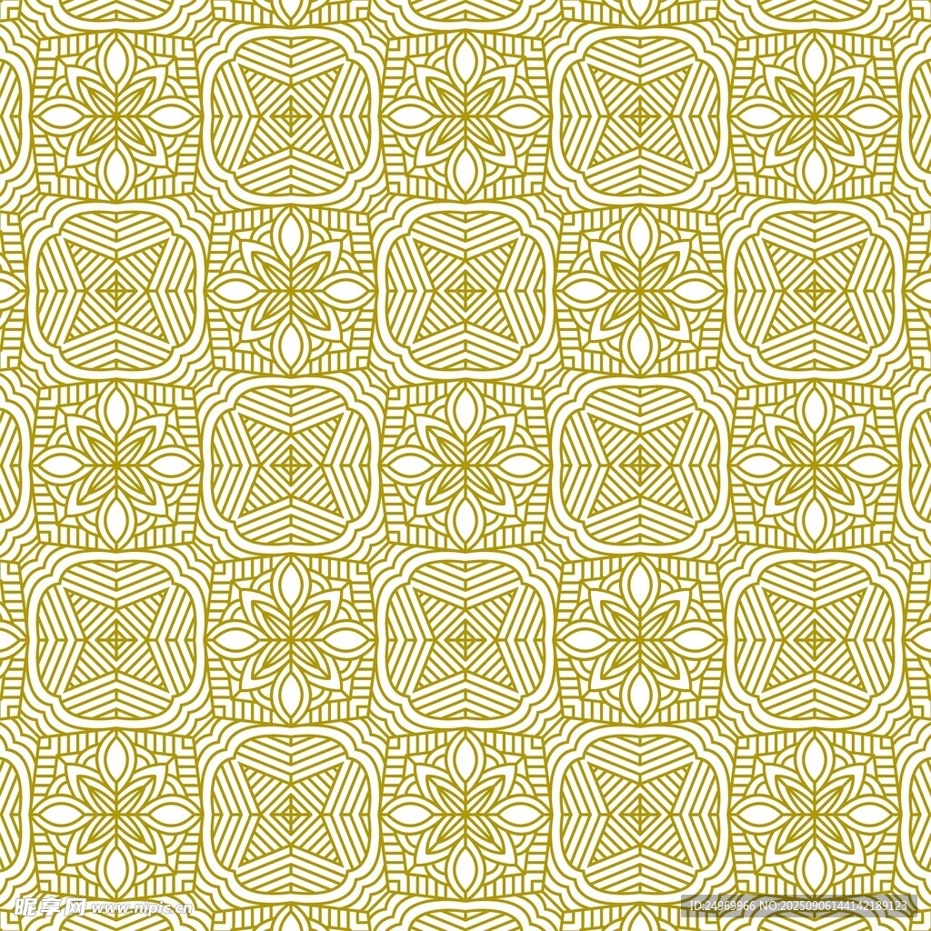 復古幾何花紋背景圖案