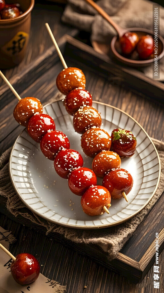 傳統(tǒng)美味糖葫蘆擺拍圖