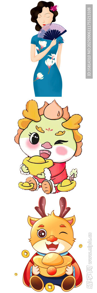 卡通新春角色形象展示