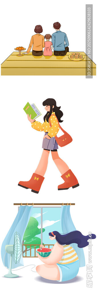 多樣生活場景插畫