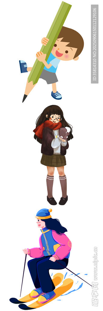 多樣活動中的活力少年