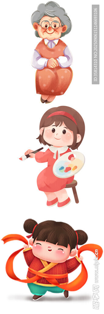 傳統(tǒng)節(jié)日人物形象插畫