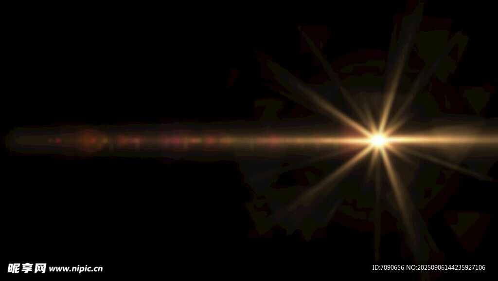 閃耀光芒的星狀光束效果